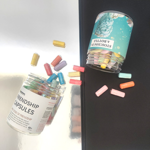 Pesan cinta dalam hadiah botol untuk teman terbaik Anda huruf kapsul tulis hadiah BFF untuk hadiah ulang tahun dan Hari valentine - Product Image 1