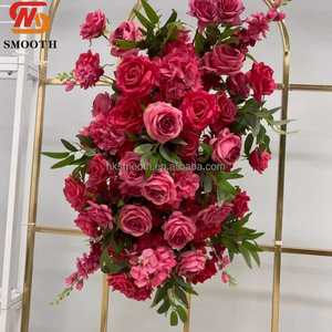 ซุ้มดอกกุหลาบประดิษฐ์สีเบอร์กันดีขนาด 2.4 เมตร สำหรับตกแต่งงานแต่งงาน โรแมนติก สวยงามดุจฝัน ทำด้วยมือ ดอกบานเต็มพิกัด ใช้เป็นฉากหลัง - Product Image 5