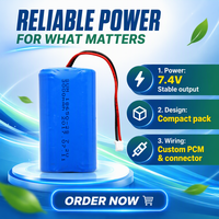 Paket Baterai OEM 3000mAh Kapasitas Tinggi Tahan Lama 18650 7.2V Lithium Isi Ulang untuk Pengganti Perangkat Radio Dua Arah