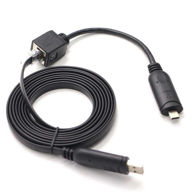FTDI FT232 USB C to RJ45 RS232/RS485 Serial Console Cable for Cisco Router Switch
