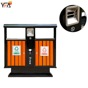 <strong>New</strong> Design Outdoor Commercial Trash Can Classification Recycle Bin Street Park Wooden Metal <strong>Garbage</strong> <strong>Container</strong> Public Waste Bin - Product Image 5