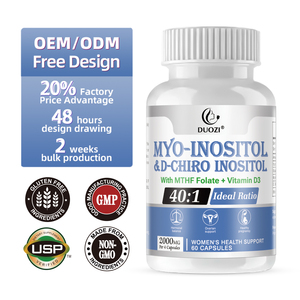 Complejo Vitamínico para Mujeres con Mioinositol y D-Chiroinositol, MTHF, Folato y Vitamina D3 para el Equilibrio Hormonal y el Apoyo Ovárico, 60 Cápsulas - Product Image 1