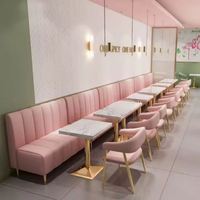 Ensemble de chaises de salle à manger de luxe léger, meubles de café pas chers, table, banquette, canapé