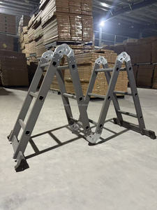 <span class=keywords><strong>Escalera</strong></span> Multiusos Moderna de Acero al Carbono de 3.6m, <span class=keywords><strong>12</strong></span> <span class=keywords><strong>Peldaños</strong></span>, 4*3, Ajustable y Segura para Apartamentos, <span class=keywords><strong>Precio</strong></span> Directo de Fábrica - Product Image 3