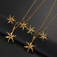 Colliers et boucles d'oreilles avec pendentif fleur Mayotte pour femmes - FranceJewelry Cadeau de fête # 384506