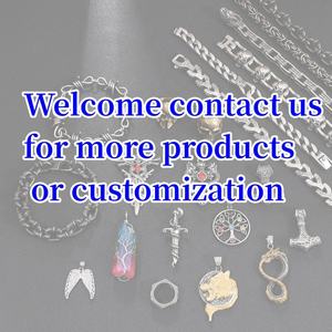 Wholesale Nordic Viking Stainless Steel Thor Hammer Mjolnir Odin <b>Wolf</b> Vegvisir Pendant <b>Necklace</b> Vintage Style 18K Gold Plated - Product Image 6