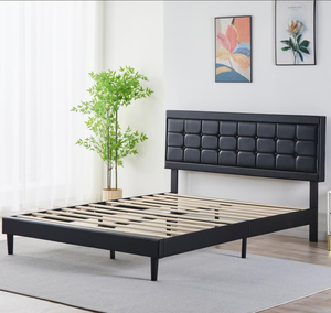 Cabecero ajustable de altura, un juego con una caja, bonito y bonito Lino, cuero PU, cama King, Caja individual para venta en línea - Product Image 1