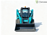 Chargeuse compacte sur chenilles d'occasion SUNWARD SWTL4538, moteur diesel CE EPA EURO 5, pour travaux de construction, avec boîte de vitesses, pompe et roulement.
