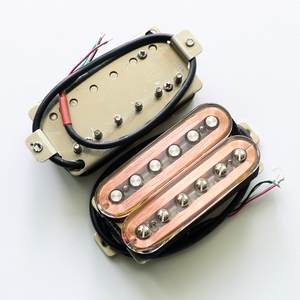 Donlis Tùy Chỉnh Màu Sắc Rõ Ràng Alnico 5 Lp Humbucker Guitar Pickup Vết Thương Trong Suốt Bobbin Với Nickel Bạc Baseplate - Product Image 5