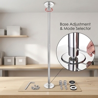 Barre de fitness rotative statique commutable avec accessoires complets, installation sans outil pour usage intérieur