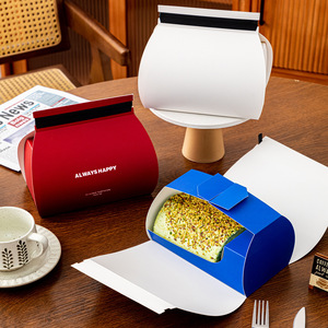 Boîte d'emballage alimentaire recyclée pour desserts et gâteaux, boîte à gâteau roulé <span class=keywords><strong>suisse</strong></span>, emballage alimentaire personnalisé, boîte en papier format Queen Size pour gâteaux - Product Image 4