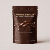 Sachets Mylar mats à fond plat pour snacks, bonbons et chewing-gums, qualité alimentaire, vente en gros, faible MOQ