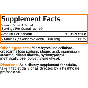 BioFlex Fabricante Chino Fórmula Personalizada Vegana 100 Tabletas de Vitamina C 1000 mg Ácido Ascórbico para Blanquear la Piel - Product Image 4