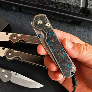 Couteau pliant CR Compact 9CR14MOV, lame en acier, manche en fibre de carbone, lame utilitaire portable, aventures en plein air, OEM personnalisable, DIY - Product Image 3