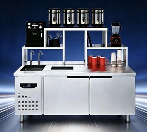 Equipo Completo para Té de Burbujas HENGZHI, Mostrador para Tienda de Té Boba con Diseño para Tienda de Té de Burbujas, Solución Integral para Tienda de Té con Leche - Product Image 2