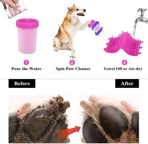 Gobelet de lavage des pieds pour animaux de compagnie Accessoire de bain pour chien et chat Nettoyeur automatique pour animaux de compagnie Brosse de bain pour animaux de compagnie - Product Image 5