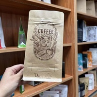 Sac à café en papier Kraft à fond plat avec Valve pour café, écologique, 12oz, 16oz, 5lb