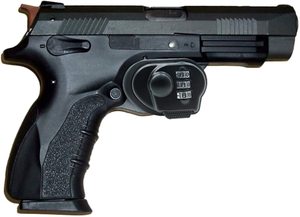 Hot Bán <span class=keywords><strong>3</strong></span>-Quay Số Khẩu Súng Ngắn An Toàn Kết Hợp Kích Hoạt Chữ Số Pistol Thạc Sĩ Khóa Súng - Product Image 6