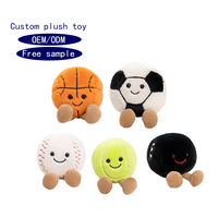 Porte-clés en peluche personnalisé en usine pour ballon de basket, football, volleyball, badminton, rugby, baseball, tennis