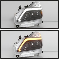 Phares LED noirs 12V 6000K avec clignotants séquentiels et feux de jour (DRL) pour Infiniti G37 Q60 Coupé 2008-2015 – Nouveaux