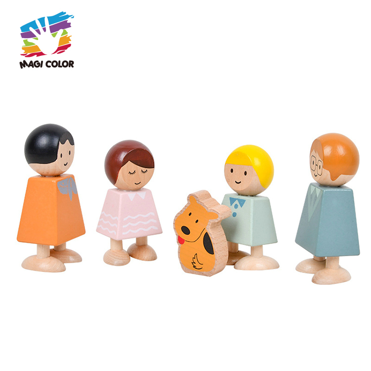 Новое поступление, милый дизайн, семейная красочная хлопковая марионетка, деревянная марионетка W06D171