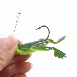 Señuelo blando de acero inoxidable con anzuelo único, simulación de rana trompetera, antideslizante, tipo Luya, para pesca de lubina - Product Image 3