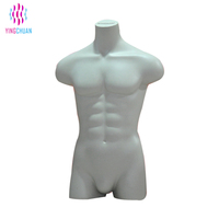 Mannequin de mode à livraison rapide, présentoir polyvalent, torse sportif personnalisé, mannequins masculins demi-corps pour centres commerciaux