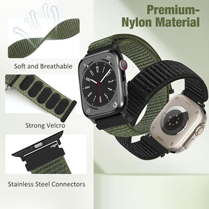 Correas Deportivas de Nailon para Reloj <span class=keywords><strong>Apple</strong></span> <span class=keywords><strong>Watch</strong></span> de 49mm 45mm 46mm 44mm 42mm 41mm <span class=keywords><strong>40mm</strong></span> 38mm Series 11 10 9 8 7 6 5 4 3 SE Ultra 3 2 1 - Product Image 5