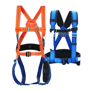4 Point Firefighting Climbing Workers Construction Fall Protection Kit Lanyard Full Body Double Lanyard Safety Harness