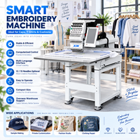 Machine à broder professionnelle numérique informatisée à tête unique 12 aiguilles pour vêtements