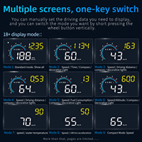 Múltiples métodos de cableado HUD M12 GPS/OBD Head up Display con función de escaneo de código de falla