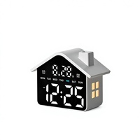 Reloj Despertador Digital LED con Pantalla Grande, Estilo Moderno y Atractivo, Reloj de Escritorio de Plástico, Decoración Moderna, Luz Ambiental, Reloj para Dormitorio