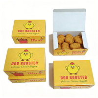 Cajas para Pollo Frito con Logotipo Personalizado al por Mayor, Caja para Alas de Pollo, Cajas de Empaque para Comida Rápida para Llevar