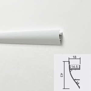 Perfil de aluminio para montaje en superficie, barra de luz LED para esquina superior de techo, iluminación ascendente y descendente, luz de fondo para techo interior. - Product Image 3