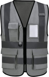 Chine Usine Directe Personnalisable Gilet En Polyester Réfléchissant Équipement De Sécurité Des Travailleurs De La Construction avec Logo Personnalisation - Product Image 2