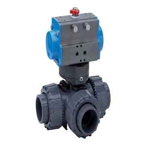 บอลวาล์ว 3 ทาง แบบ PVC และ PP สำหรับระบบน้ำหยดและระบบน้ำอัดลม พร้อมหัวต่อแบบ Trunnion มีสินค้าในสต็อก - Product Image 1