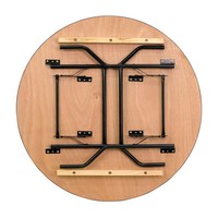 Modernes Design Klappbarer Holz-Esstisch mit Metallrahmen Großhandel Rechteckige Runde Tische für Hotel Outdoor Hochzeiten Events