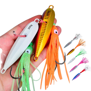 Fiscan Pesca <span class=keywords><strong>Inchiku</strong></span> 40g-200g métal tête plombée poulpe jupe basse bas appât japon Kingfish vivaneau mérou appât lent pêche - Product Image 1
