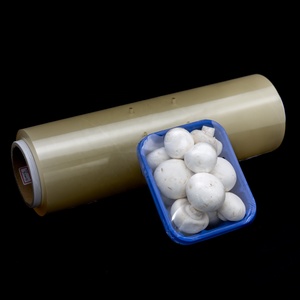 Phalate Free 12mic Pvc Film étirable Champignon Wrap Film avec trou pour garder les champignons frais - Product Image 1