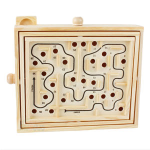 Bloc de maths en bois pour enfants et adultes, boule d'équilibre de bureau Interactive, manivelle piste perle labyrinthe Puzzle <span class=keywords><strong>jeu</strong></span> éducatif - Product Image 5
