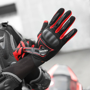 Gants de moto Bodin, gants de conduite tout-terrain pour hommes, à doigts entiers, antidérapants, respirants, en maille - Product Image 2