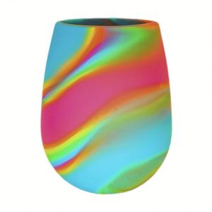 Gobelet à vin incassable sans pied de 12 oz en silicone de qualité alimentaire en forme d'œuf avec logo personnalisé pour le camping en extérieur - Product Image 3