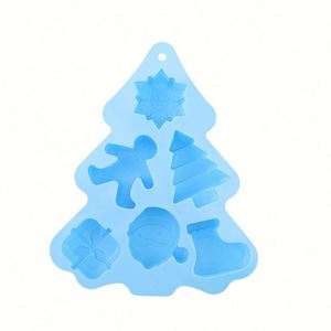 Molde de Silicona Creativo con Forma de Árbol de Navidad de 6 Cavidades para Hornear en la Cocina, Molde para Pastel de Chocolate DIY - Product Image 4