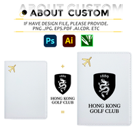 Dompet Paspor Kulit PU Tahan Air Custom Grosir dengan Logo, Penutup Paspor Portabel untuk Perjalanan