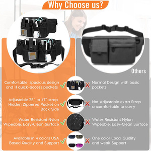 Bolsa de Cintura Impermeable para Enfermera, con Cierre, de Tela <span class=keywords><strong>Oxford</strong></span>, con Múltiples Bolsillos, Organizador de Herramientas de Enfermería, Portador de Suministros Clínicos - Product Image 5