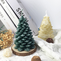 Bougies parfumées en forme de pin de Noël faites à la main pour la décoration de la maison E190, bougies cadeaux parfumées pour Noël
