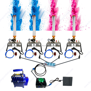 הפתעה נוצצת תינוק שמחה קונפטי סרט עשן לא עשן קופסת אבק פצצה ורוד או כחול פיצוץ מגדר לחשוף תותח מכונה - Product Image 4