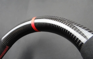 Volante personalizzato in fibra di carbonio e pelle per Mercedes Benz AMG <span class=keywords><strong>W205</strong></span> Classe C <span class=keywords><strong>2014</strong></span>-2022, sportivo e di alta qualità - Product Image 2