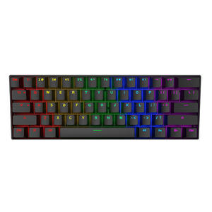 En stock, faible MOQ, clavier mécanique portable filaire 61 touches pour jeux avec rétroéclairage RVB - Product Image 1