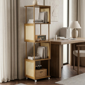 Autre bibliothèque verticale étroite 2043, rangement gain de place pour salon ou bureau - Product Image 1